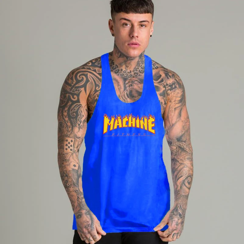 Одежда для бодибилдинга тренировок спортивный жилет майка однотонная хлопковая