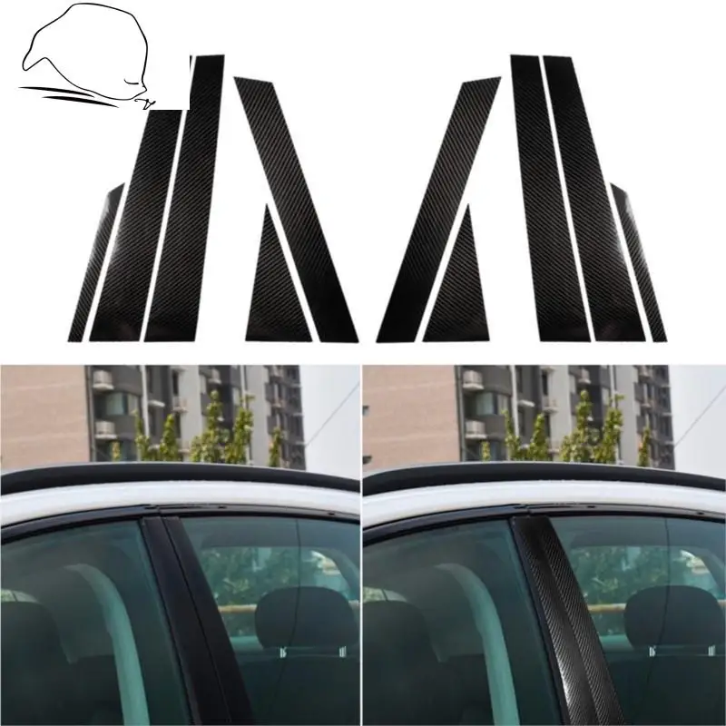 

For Audi Q7 SQ7 4M 2016-2019 Carbon Fiber Accessories Exterior Stickers A B C Pillar Door Post Winsow Fence Trim Car Styling