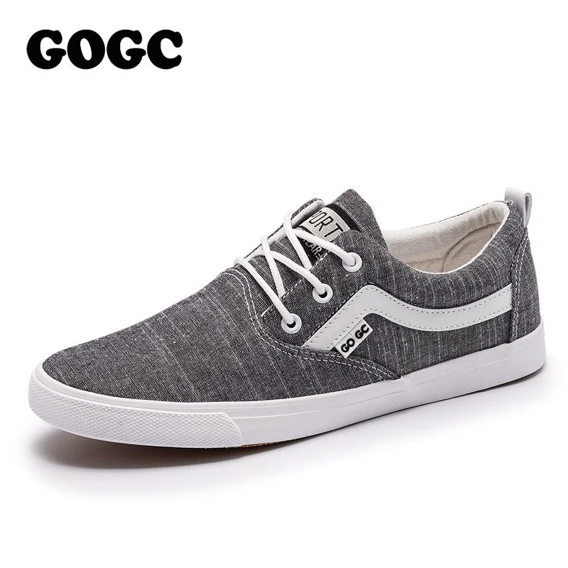 GOGC 2022 New spring Casual Shoes Men Sneakers Canvas Flat Lace-Up Vulcanized Loafers slipony G948 |
