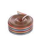 5 млот, ленточный кабель, 10 способов, Плоский Цветной ленточный кабель, провод, Радужный кабель, 20P, ленточный кабель 28AWG