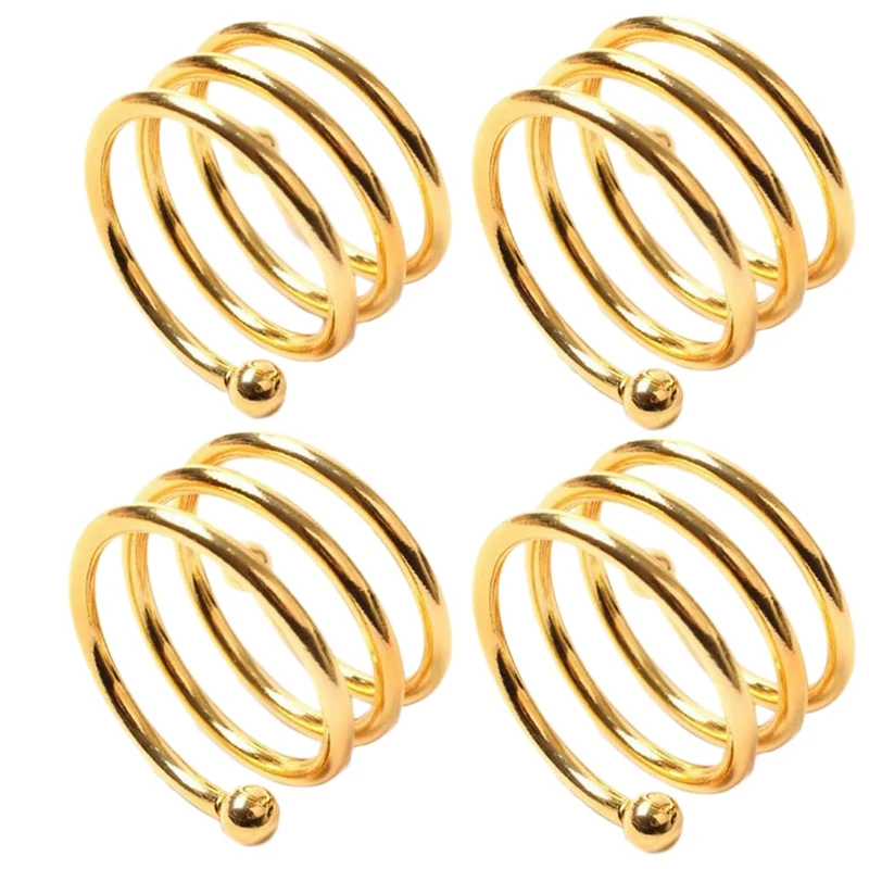 

10Pcs Napkin Rings Decorations Table Rings Napkin Banquet Metal Rings For Wedding, Banquet, Christmas, Outdoor Parties