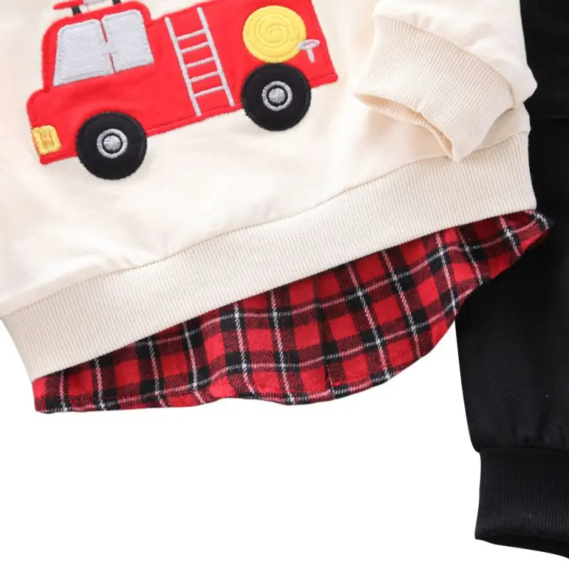

2021 Spring New Baby Boys And Girls Letters Baby Casual Hooded Long Sleeved Trousers 2 Piece Set 0-5Y