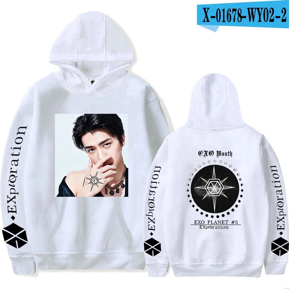 I Новое поступление EXO планета#5 толстовки Для мужчин повседневный пуловер уличная Толстовка Sudadera Hombre Male; EXO планета#5 Толстовка Для мужчин - Цвет: I