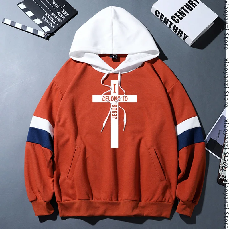 

2022 New Spring Autumn Mens 100% cotton Hoodies male cross print JESUS Sweatshirts High Quality Boy Pullovers Free Shipping S379