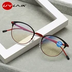 Очки для чтения женские UVLAIK, круглые, с защитой от сисветильник
