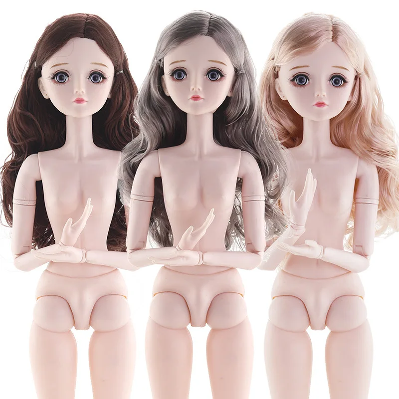 Новые 60 см 21 подвижные шарниры BJD куклы с 3d глазами женские голые телесные боди
