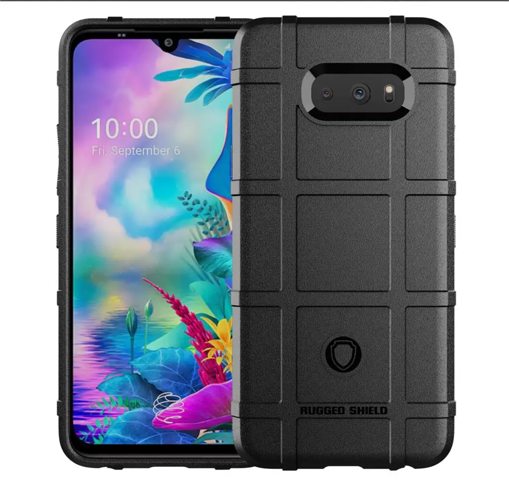 Противоударный чехол Armor Absorption для LG G8X ThinQ с защитой от царапин из углеродного