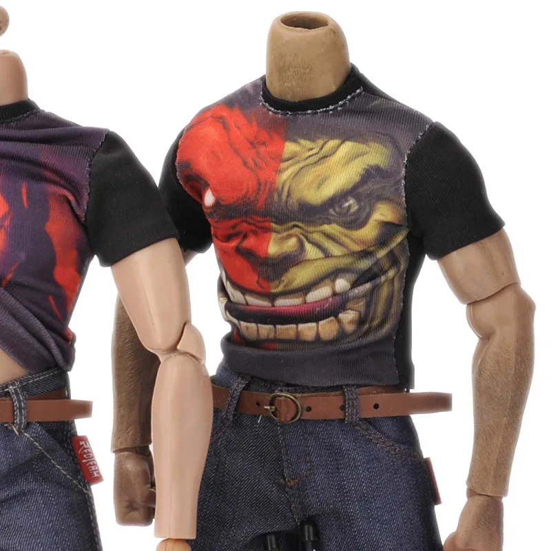 1/6 Scale Mini Toy Clothing Fashion T-shirt Anime Figure Pattern Model 12 Inch Soldier Accessories images - 3