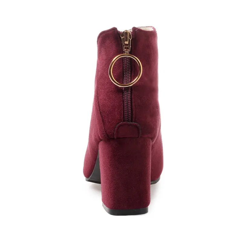 Женские ботильоны на квадратном массивном каблуке высотой 7 см | Обувь