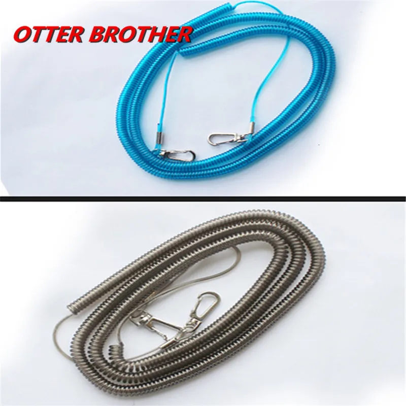 Fishing Tackle Accessories Fishing Security Rope 3M 1PCS Fishing Coiled Lanyard Safety Rope Set Wire Steel Inside Attached Tool