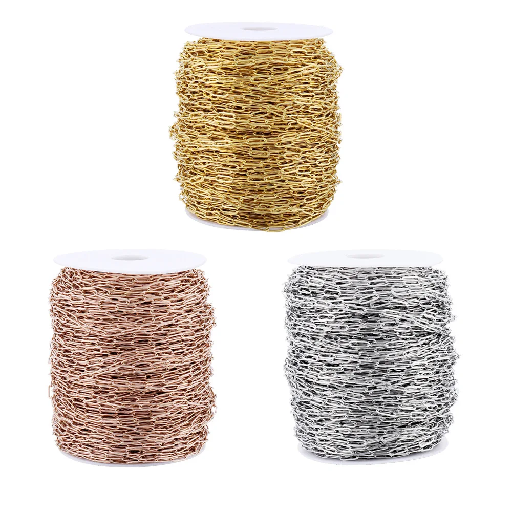 Золотая цепочка из нержавеющей стали 1 м 3 размера | Украшения и аксессуары