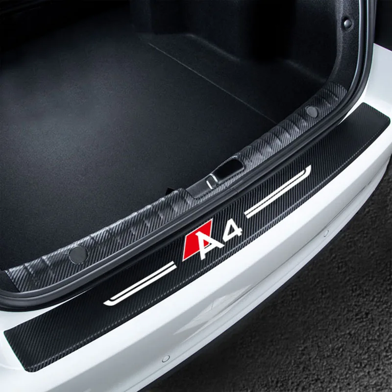 Наклейки для бампера Audi A4 из углеродного волокна декоративные защитные наклейки
