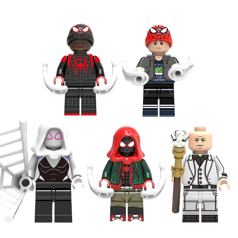 Конструктор Legoing для детей Фигурки Человека паука в стиле marvel гвени Стэйси
