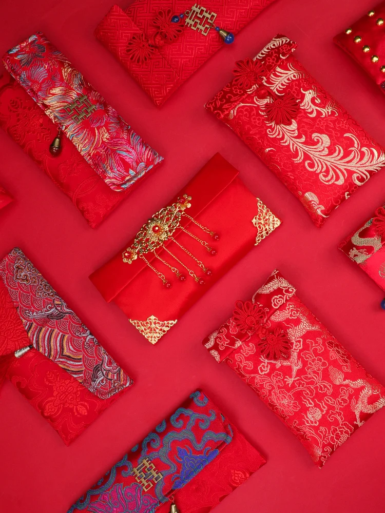 

Wedding supplies retro cloth red envelopes
