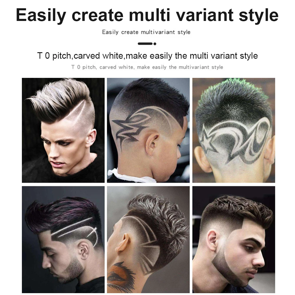 

T9 USB Rechargeable Hair Clipper Electric Hair Trimmer Cordless Shaver Beard Razor 0mm Men Barber Hair Cutting Machine for men