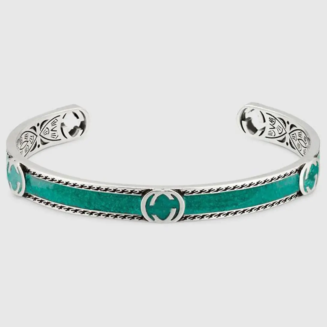 

Hot style of classic products, 925 sterling silver bracelet double letters