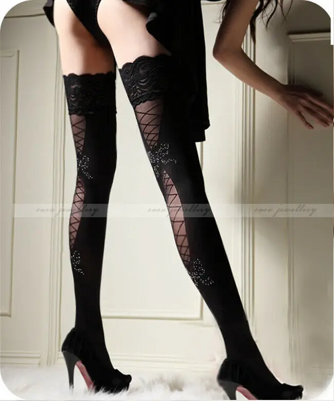 Модные женские чулки ажурное женское сексуальное нижнее белье Мягкие Длинные