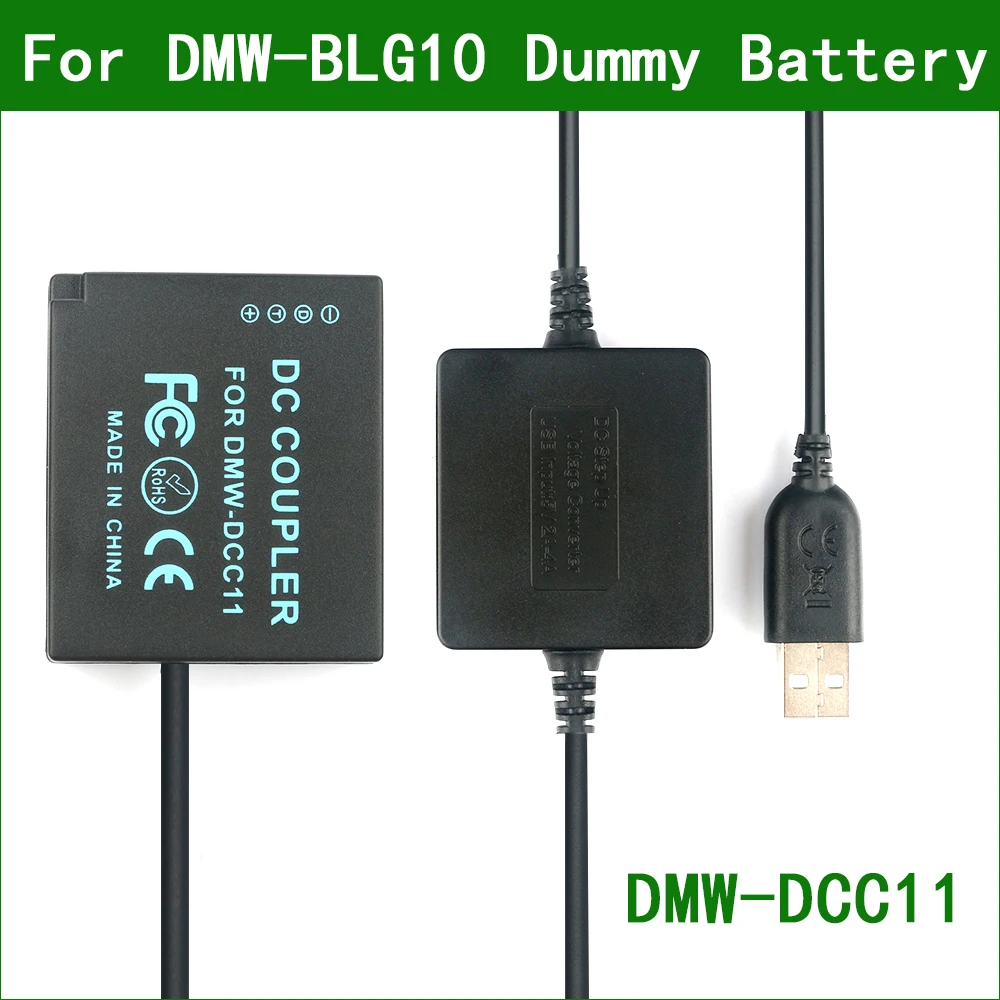 USB-кабель 5 В для планшетов фототехники, батарея-пустышка, DMW-DCC11, внешний аккумулятор, USB-кабель для Panasonic DMC ZS70 ZS80 ZS100 ZS110 ZS200 TX1 TZ100