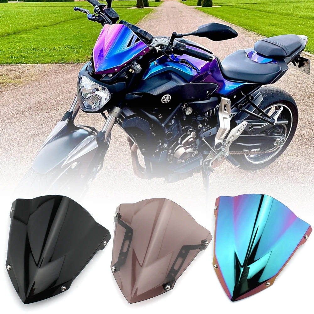 Motorcycle Sports WindScreen Windshield Wind Deflector For YAMAHA MT07 MT-07 MT 07 2018 2019 2020 FZ07 FZ-07