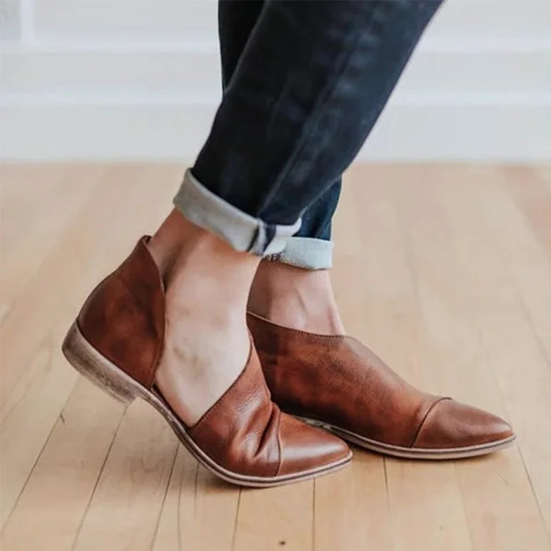 

Женские ботинки, зимние ботинки, обувь из искусственной кожи на плоской подошве, женские короткие ботинки высокого качества, коричневые жен...