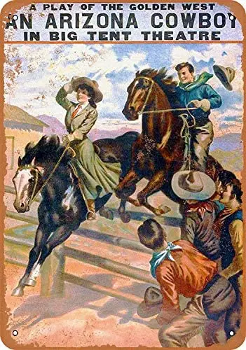 

Metal Sign - Vintage Look Arizona Cowboy Show - - 8 x 12 Inches Tin Sign Tin Sign2