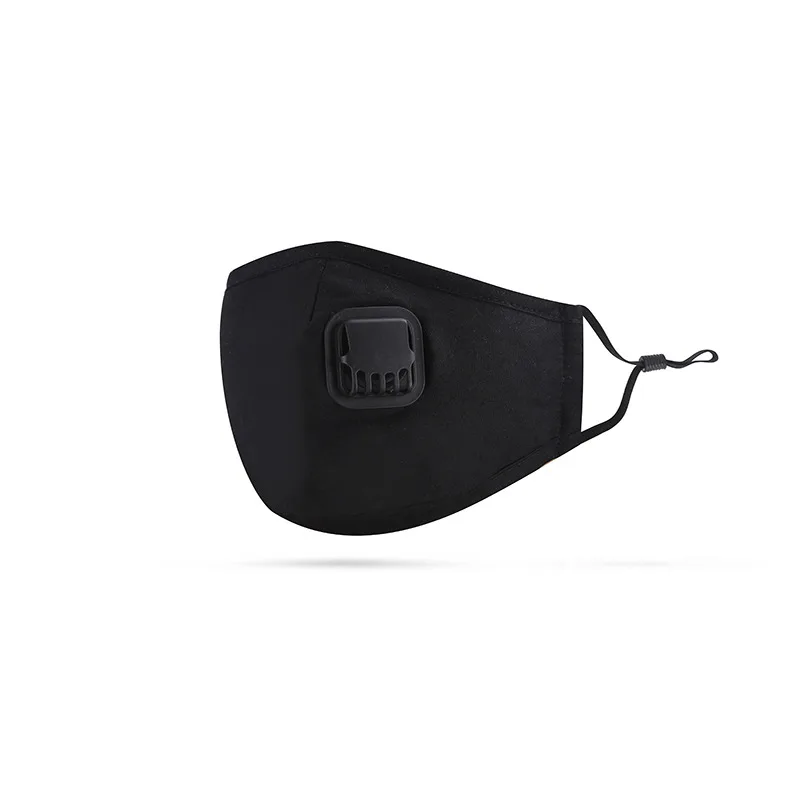 Многоразовые маски для лица черная маска моющаяся Крышка рта с дыхательным