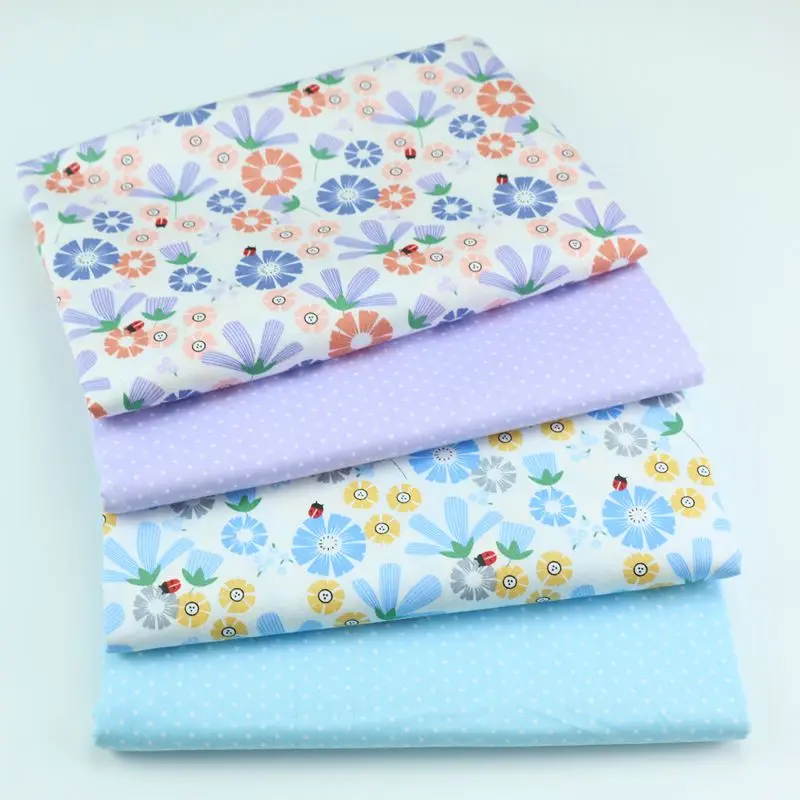 100% cotton twill flower fabrics for DIY Sewing textile tecido tissue patchwork bedding quilting | Fabric