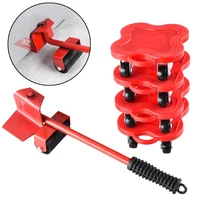 5pcs portable home trolley lift and move slides kit easily system for furniture tool set remover lifter sliders kit wheel bar
