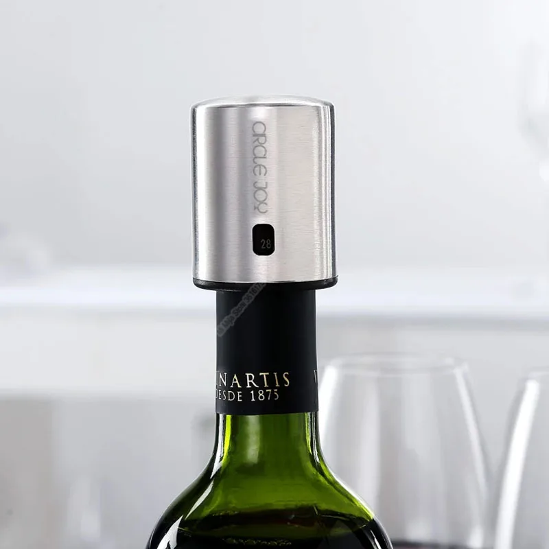 Youpin Circle Joy Wine Stopper Stainless Steel Vacuum Memory Electric Corks Chain Crand-Circle | Электроника