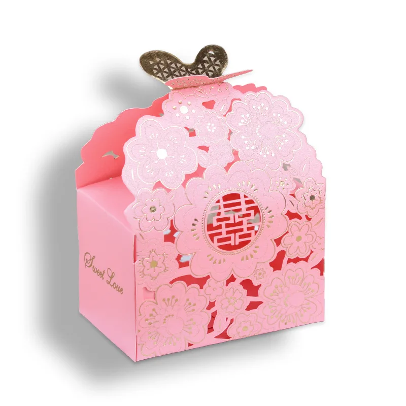 100 штук лазерной резки свадебные любимые коробки Китайская традиционная