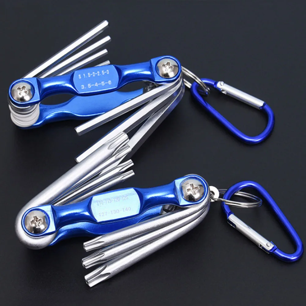 7/8pc Folding Hex Key Set Portable Allen Wrench Tool Spanner Repair Tools new | Инструменты