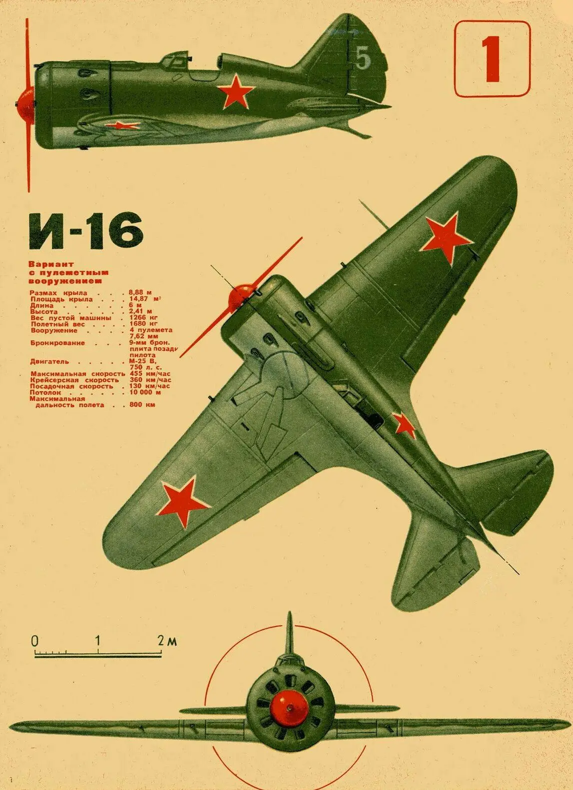 Постер с самолетом в винтажном стиле Советский Союз планер армия фанат ВВС небо