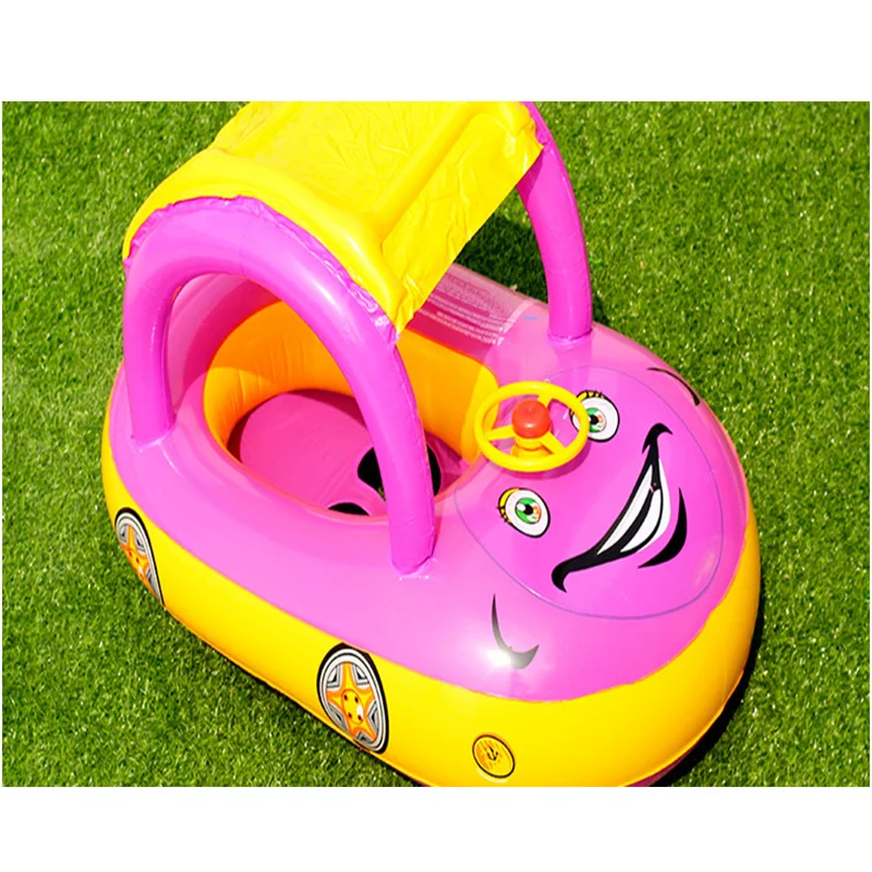 Надувное детское плавающее сиденье лодка кольцо для плавания с тентом