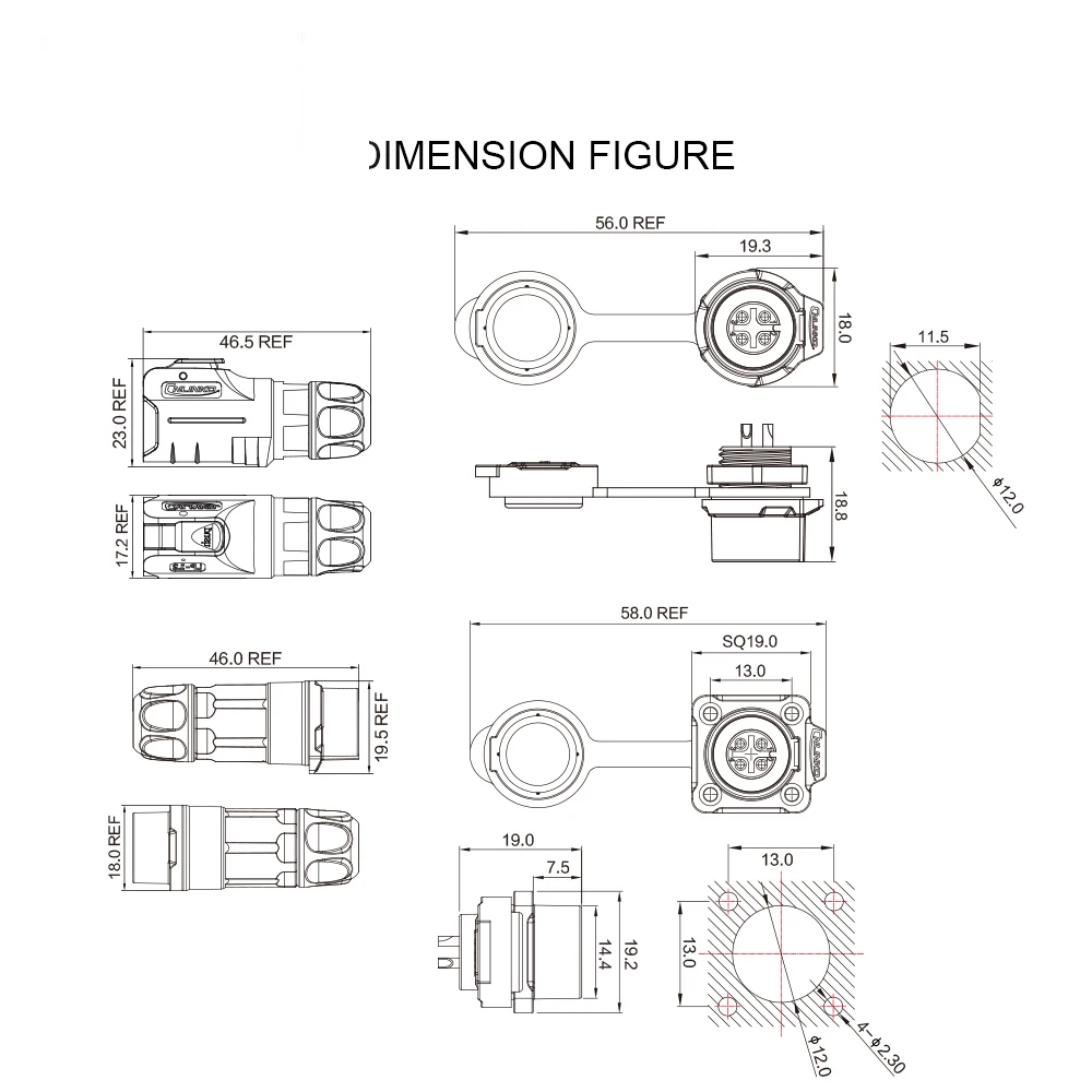 UL TUV водонепроницаемый IP65 AC DC мощный Электрический Одноцветный Солнечный 2pin 3pin 4pin