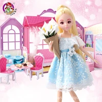 toys doll toy set children girls princess model doll castle play house