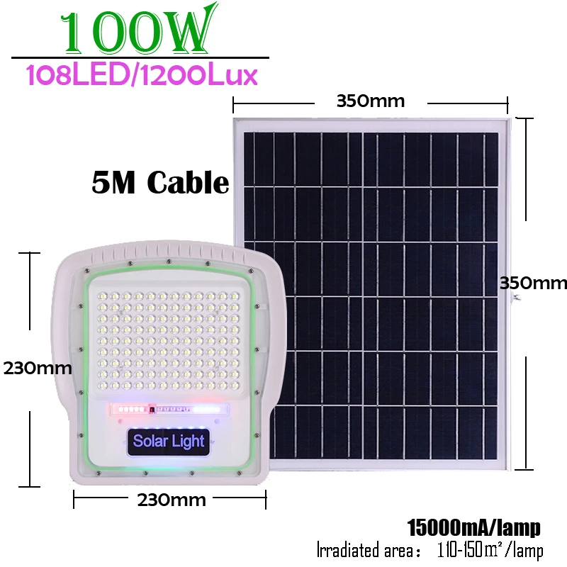 

Solar Led Outdoor Light Waterproof Courtyard Greden Light Solar Panel Extenison Cable 5 Meter Light Control Remote Control