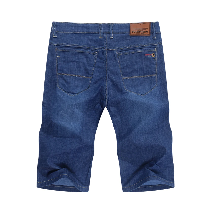 Джинсовые шорты KSTUN мужские стрейчевые брюки прямого кроя Regular Fit хлопковые