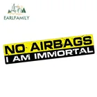 EARLFAMILY, 15 см x 3 см, без подушек безопасности, наклейка I AM imtal Decal, виниловая JDM смешная наклейка на бампер, автомобиль, грузовик, 4x4, наклейка на окно для дрифта