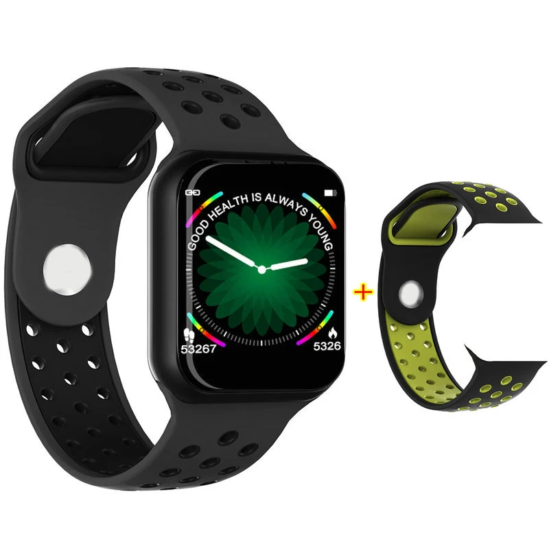 add 1 strap IP68 Водонепроницаемые F8 Bluetooth умные часы с монитором сердечного ритма Смарт-часы 1,3 дюймов экран расстояние шагов калории спортивные умные часы - Цвет: add 1 strap