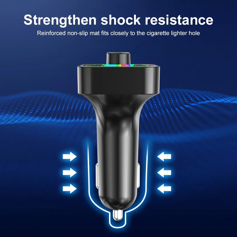 FM трансмиттер автомобильный с поддержкой Bluetooth 5 0 и 2 мя USB портами| |