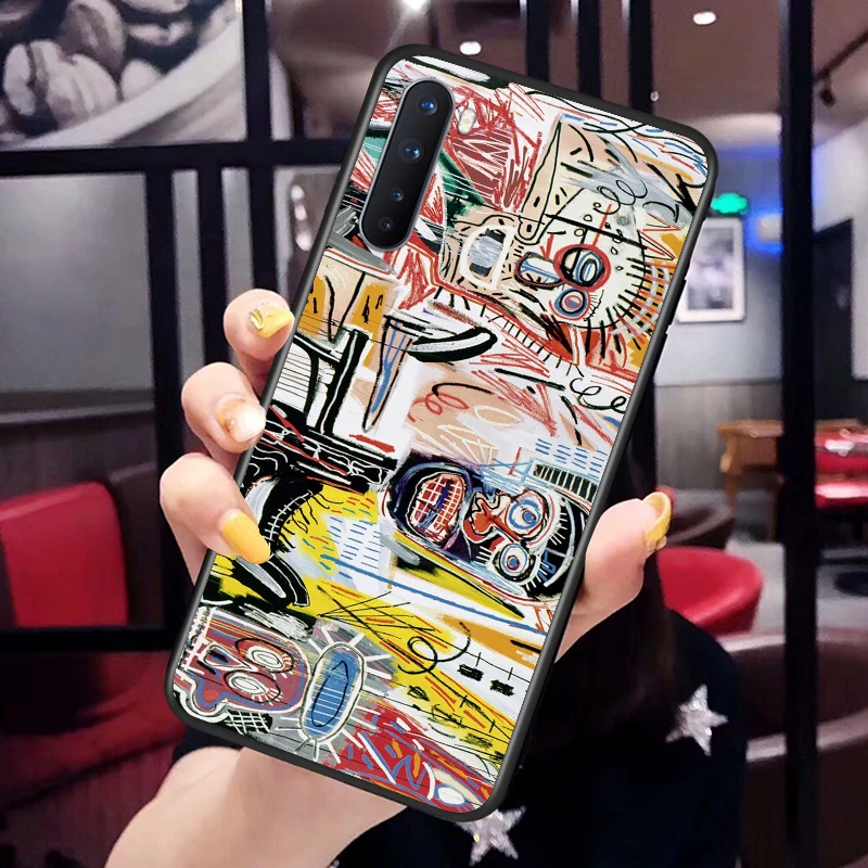 jean michel basquiat art graffiti silicone cover for oneplus nord ce 2 n100 n10 9 9r 8t 8 7t 7 6t 6 5t pro black soft phone case free global shipping