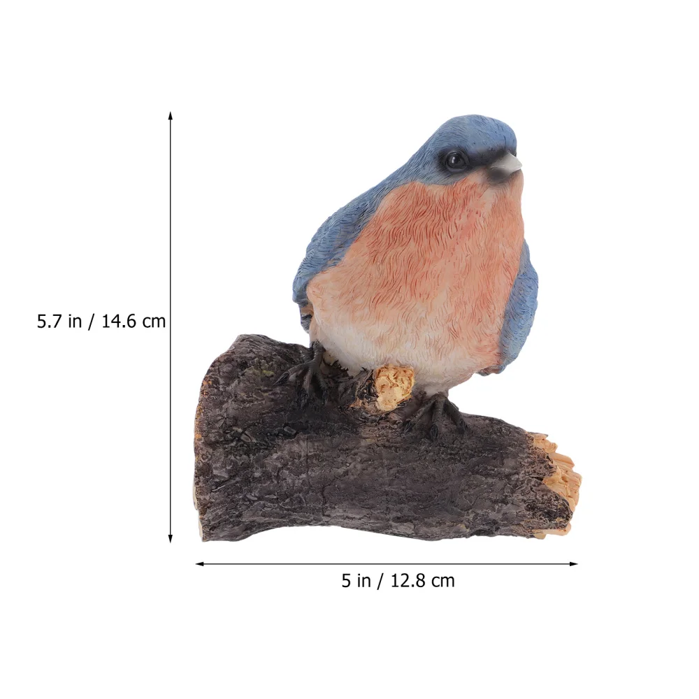 

1pc Artificial Resin Bird Decoration Bird Statue Adornment Gardening Ornament