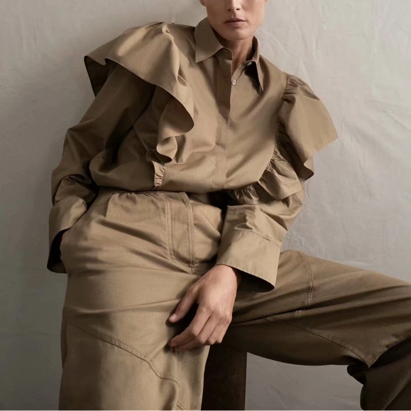 Женская рубашка с отложным воротником PUWD новинка 2019| |