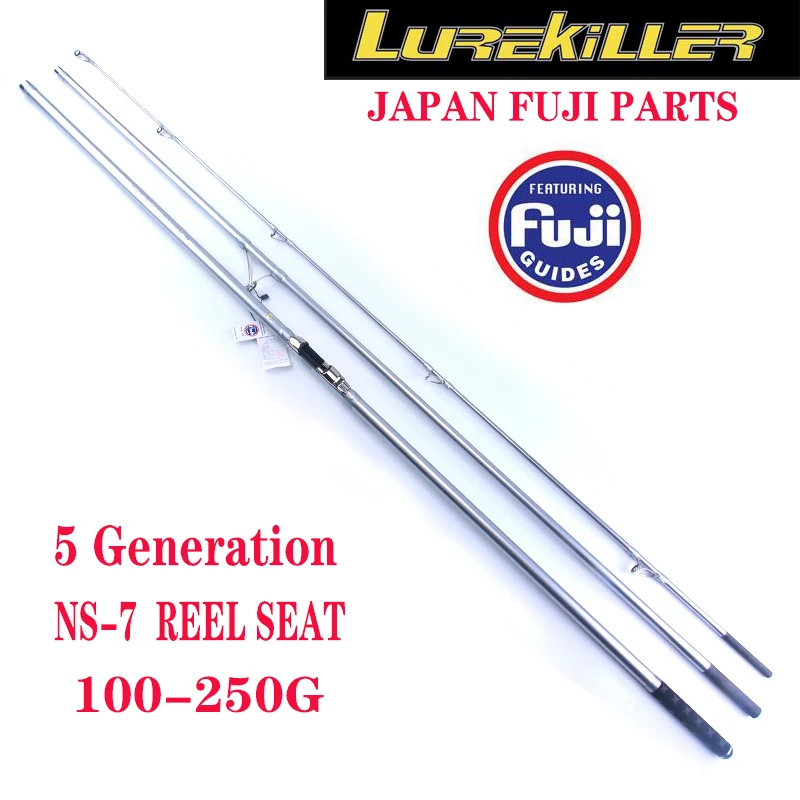 Lurekiller Новый Япония Fuji Запчасти 4 2 м 3 секции Surfcasting стержень 100 250 г высоким