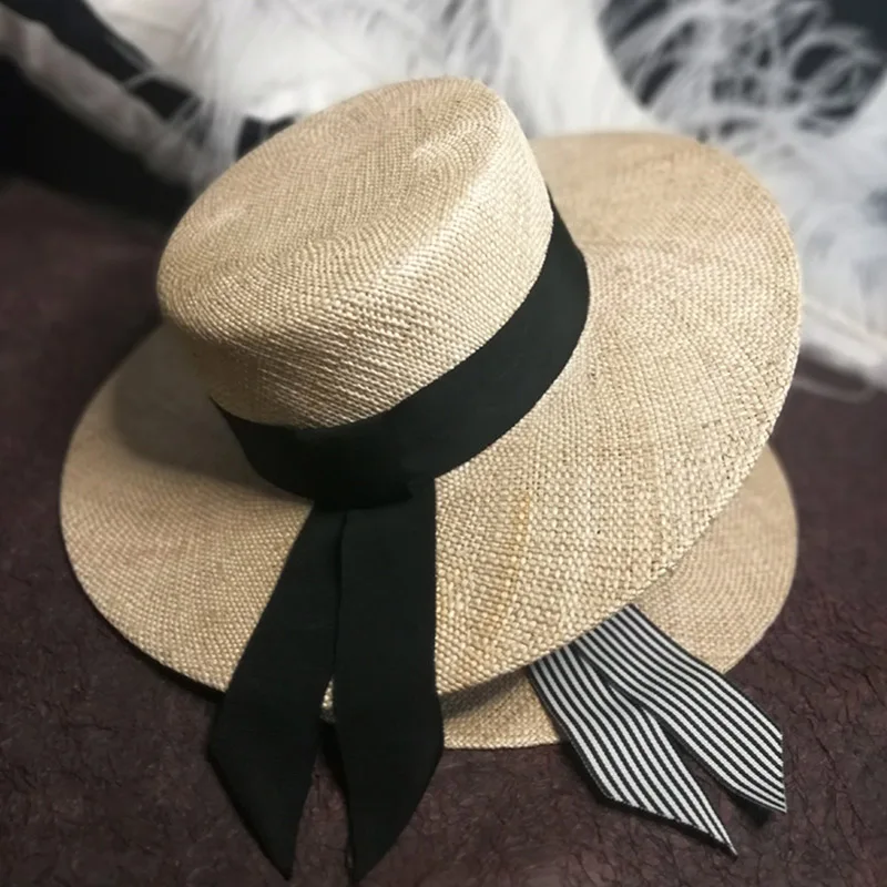 Классическая Летняя женская шляпа ручной работы крутая Плетеная соломенная Fedora