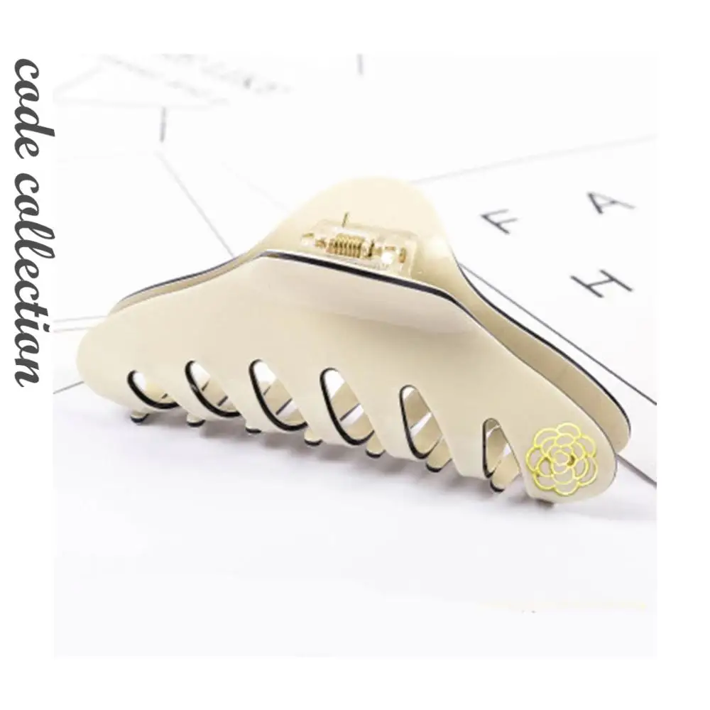 

Korean Version Solid Color Acrylic Hair Claw Clip Vintage Simple Elegant Hair Crab Large High Quality Clip For Women Accessories