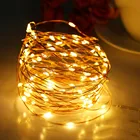 1 м 2 м 3 м микро медный провод Светильник гирлянда на батарейках сказосветильник гирлянда Рождественская светодиодсветильник гирлянда s Свадебная вечевечерние светодиодное украшение s