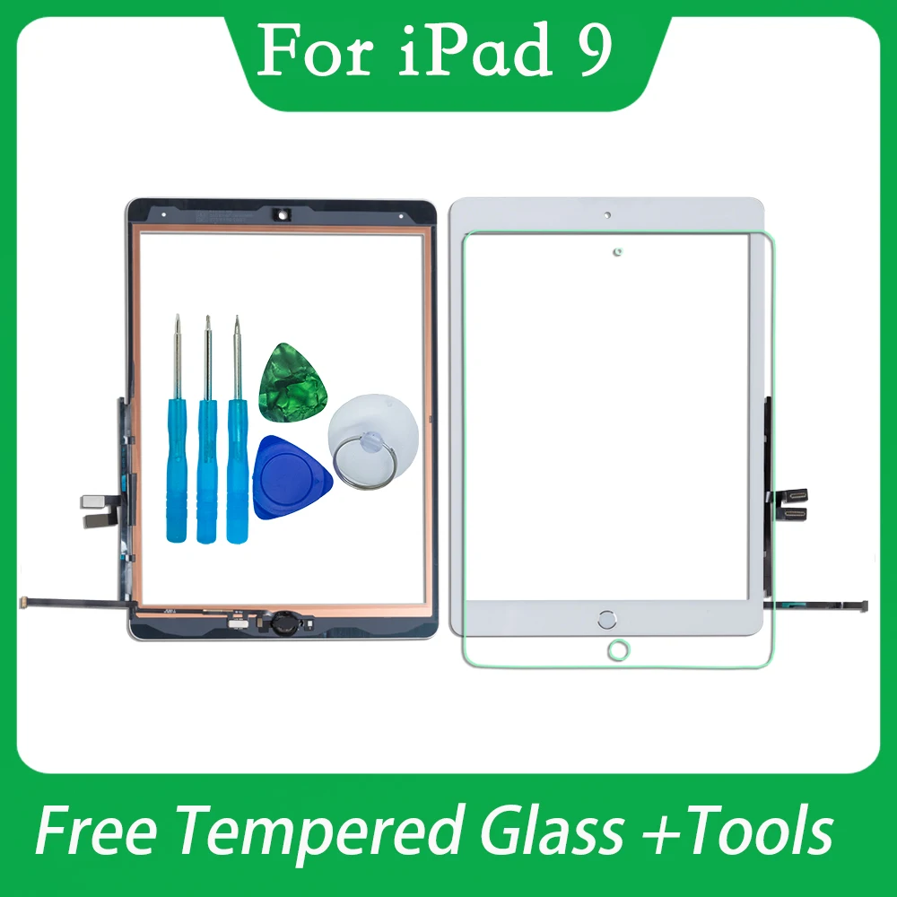 Дигитайзер сенсорного экрана 10 2 дюйма для iPad 9 5 A2602 A2603 A2604 A2605 с клеем набор
