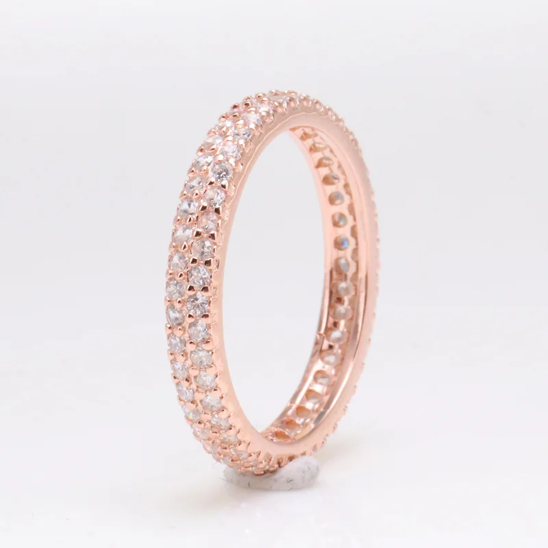 

100% 925 Sterling Silver Pan Ring Rose Gold Charming Source Inspiration ring For Women Wedding Party Gift Fashion Jewelry
