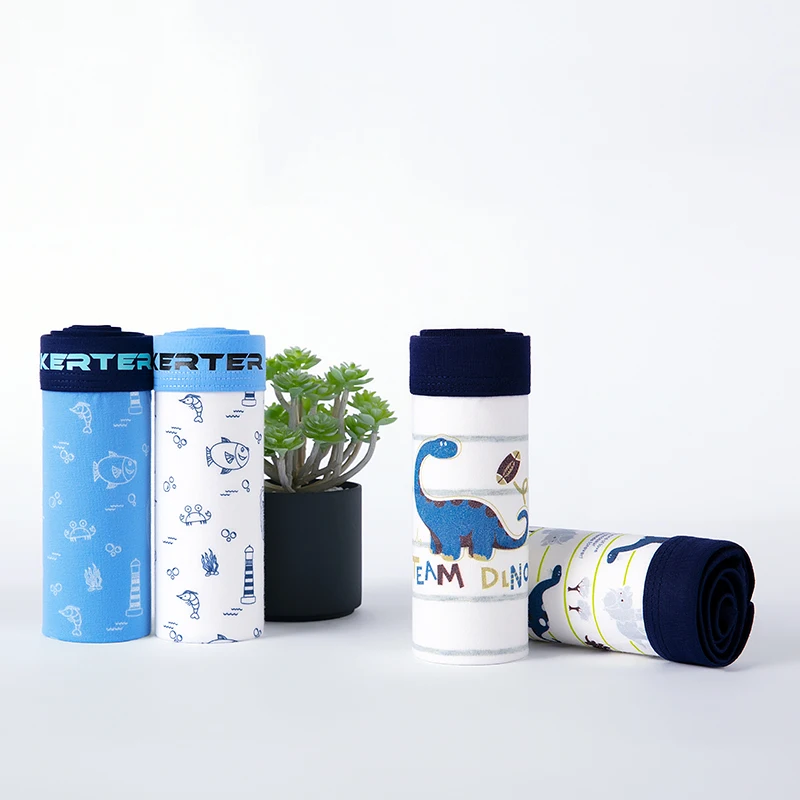 Хлопковые трусы для мальчиков нижнее белье с мультяшным рисунком боксеры